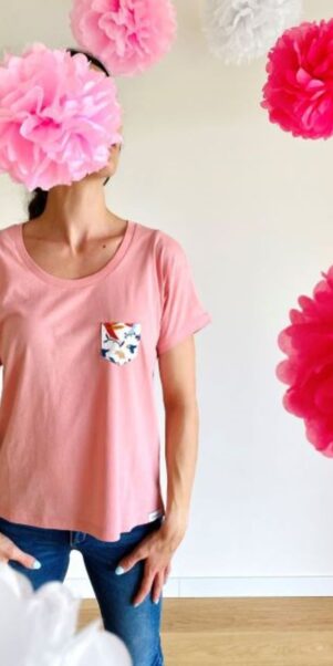 T-shirt rosa Jungle Birds