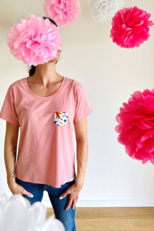 T-shirt rosa Jungle Birds